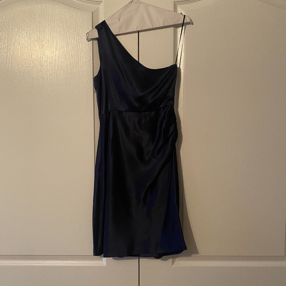 SOLD PRIVATELY - J Crew one shoulder silk dress - Picture 3 of 6